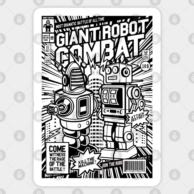 Giant Robot Combat Sticker by TeeGo